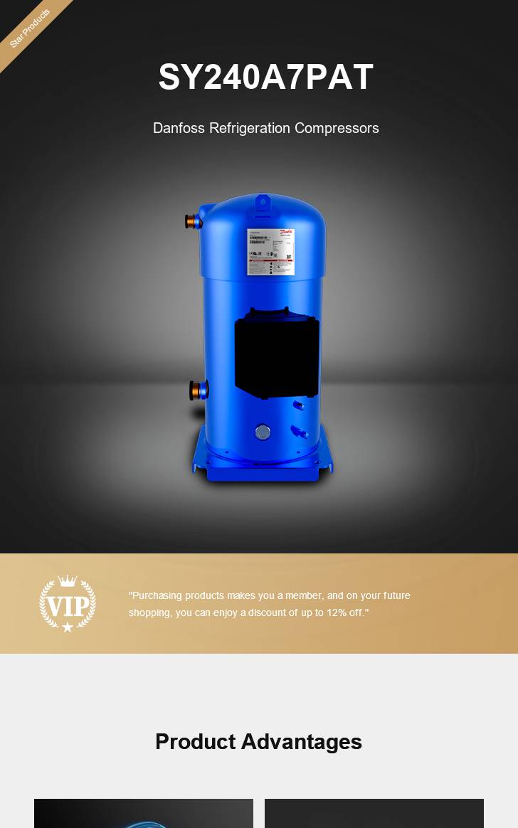 Danfoss Compressor SY240A7PAT, technical parameters pdf, structure diagram